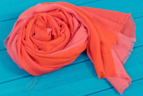 Scarf using in autumn or winter, warm apparel for woman concept